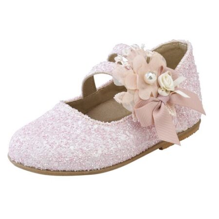 Παπούτσι βάπτισης μπαλαρίνα γκλίτερ