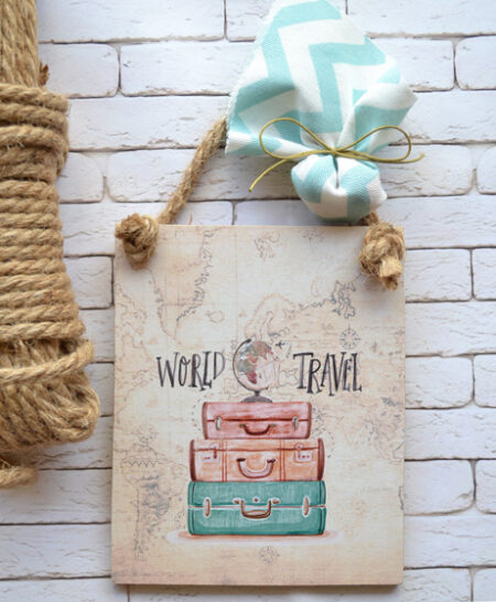 Μπομπονιέρα καδράκι word travel