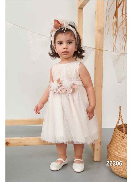 Φόρεμα με δαντέλα πουά