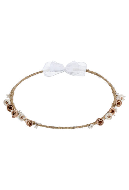 Στέφανα γάμου με κορδόνι λινάτσας