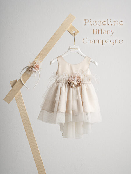 Βαπτιστικό φόρεμα Tiffany Champagne