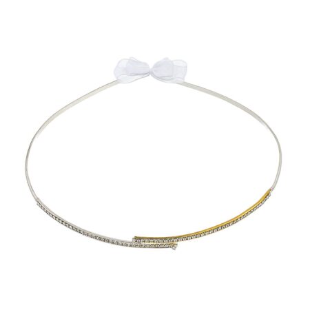 Στέφανα επάργυρα με κρυσταλλάκια 349