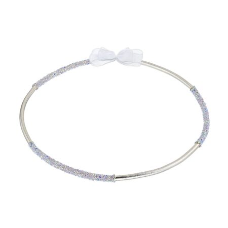 Στέφανα επάργυρα με ασημί γκλίτερ