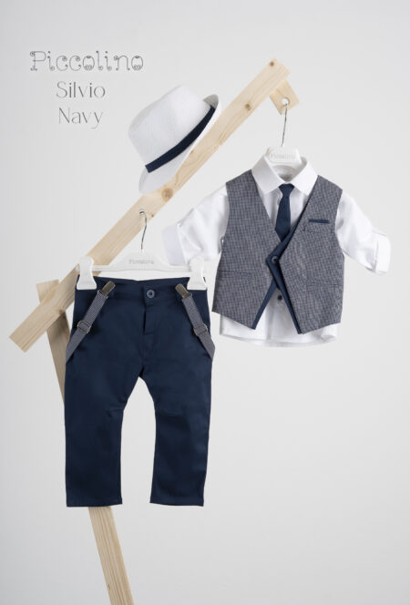 Βαπτιστικό κοστούμι Piccolino Silvio-22 σε χρώμα Navy