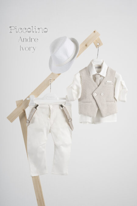 Βαπτιστικό κοστούμι Piccolino Andre σε χρώμα Ivory