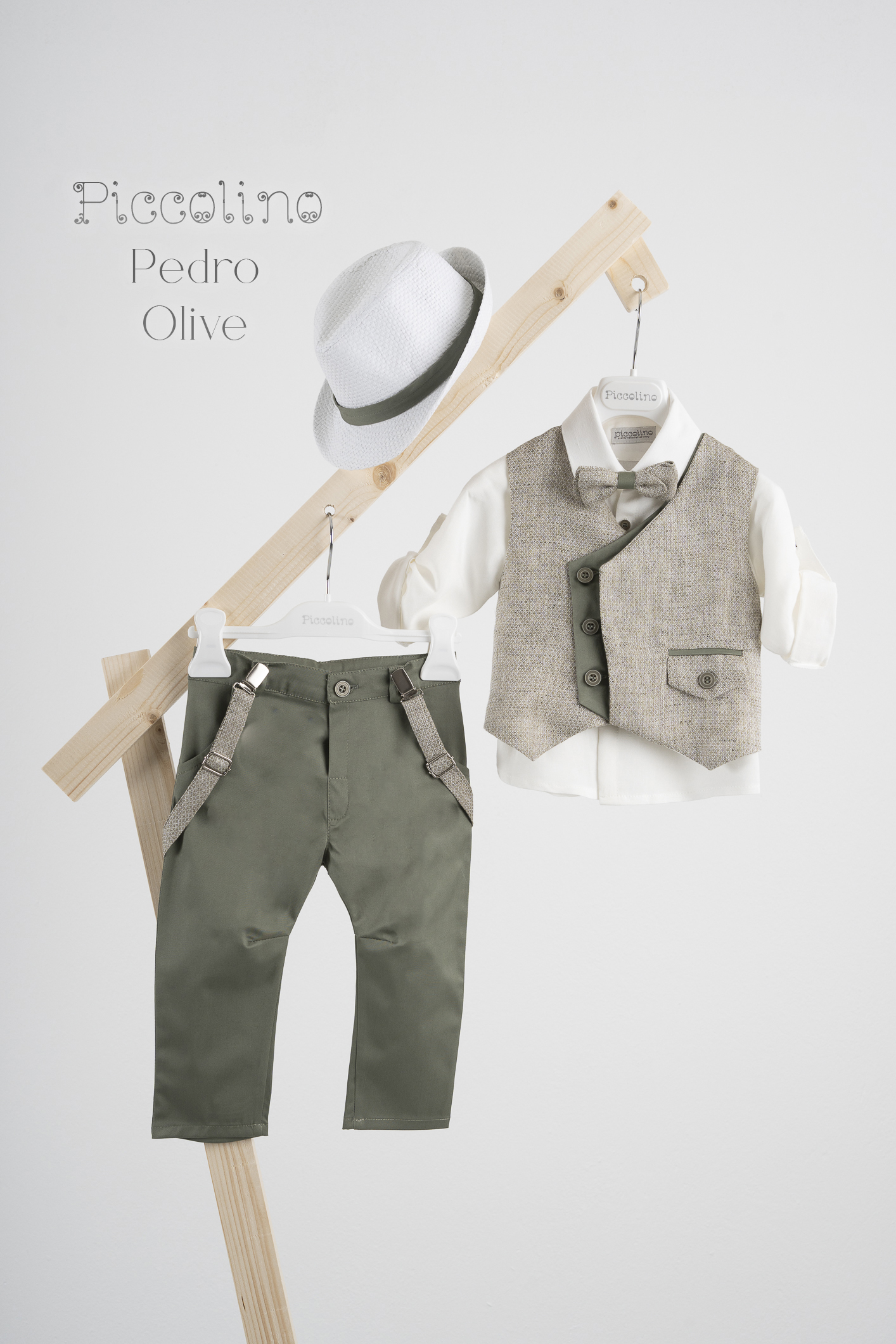 PICCOLINO PEDRO OLIVE Βαπτιστικό κοστούμι Piccolino Pedro σε χρώμα Olive