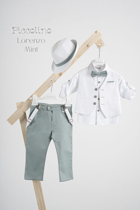 Βαπτιστικό κοστούμι Piccolino Lorenzo σε χρώμα Mint