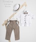Βαπτιστικό κοστούμι Piccolino Lorenzo σε χρώμα Mocha