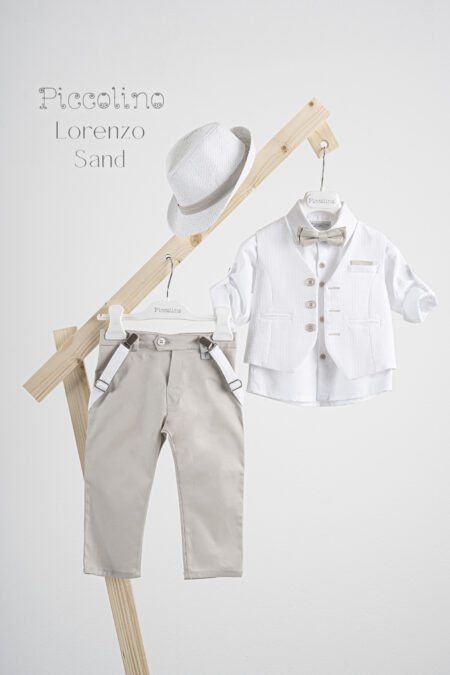 Βαπτιστικό κοστούμι Piccolino Lorenzo σε χρώμα sand