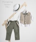 Βαπτιστικό κοστούμι Piccolino Gustavo σε χρώμα Olive