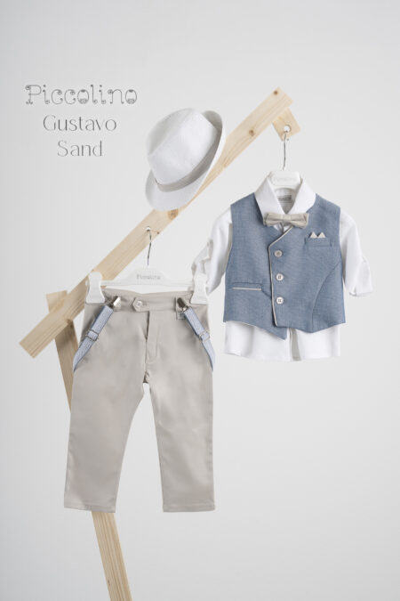 Βαπτιστικό κοστούμι Piccolino Gustavo σε χρώμα Sand