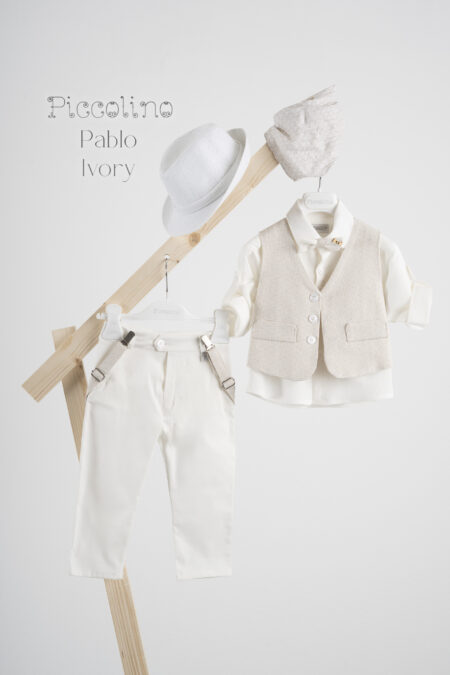 Βαπτιστικό κοστούμι Piccolino Pablo σε χρώμα Ivory