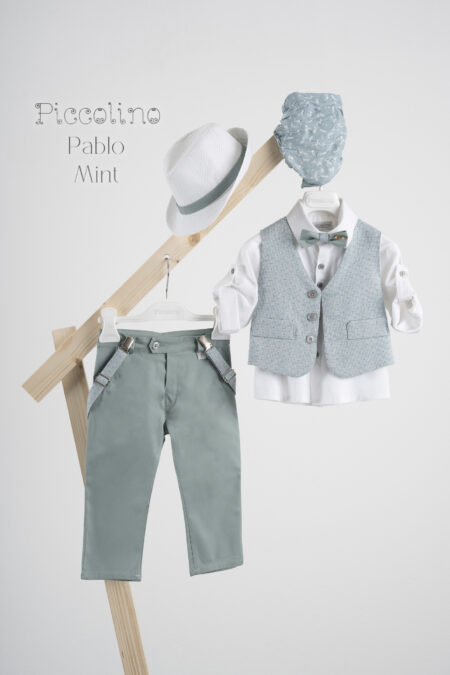 Βαπτιστικό κοστούμι Piccolino Pablo σε χρώμα Mint