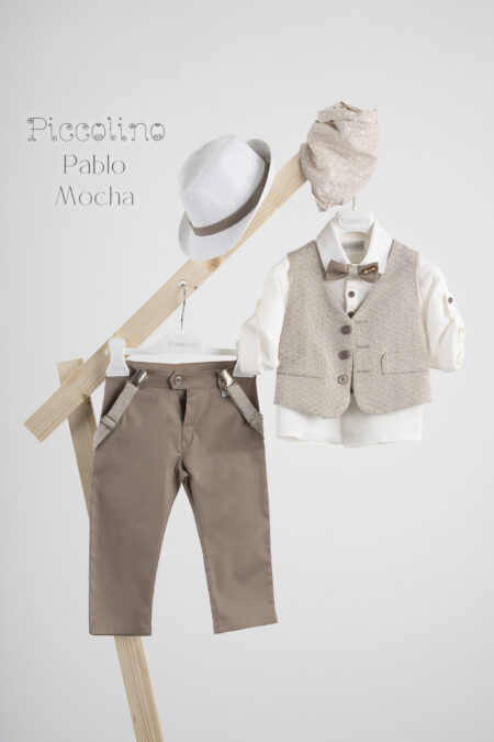 Βαπτιστικό κοστούμι Piccolino Pablo σε χρώμα Mocha