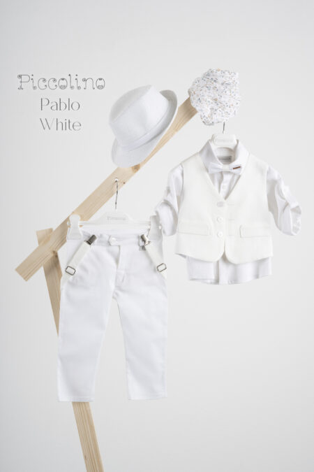Βαπτιστικό κοστούμι Piccolino Pablo σε χρώμα White