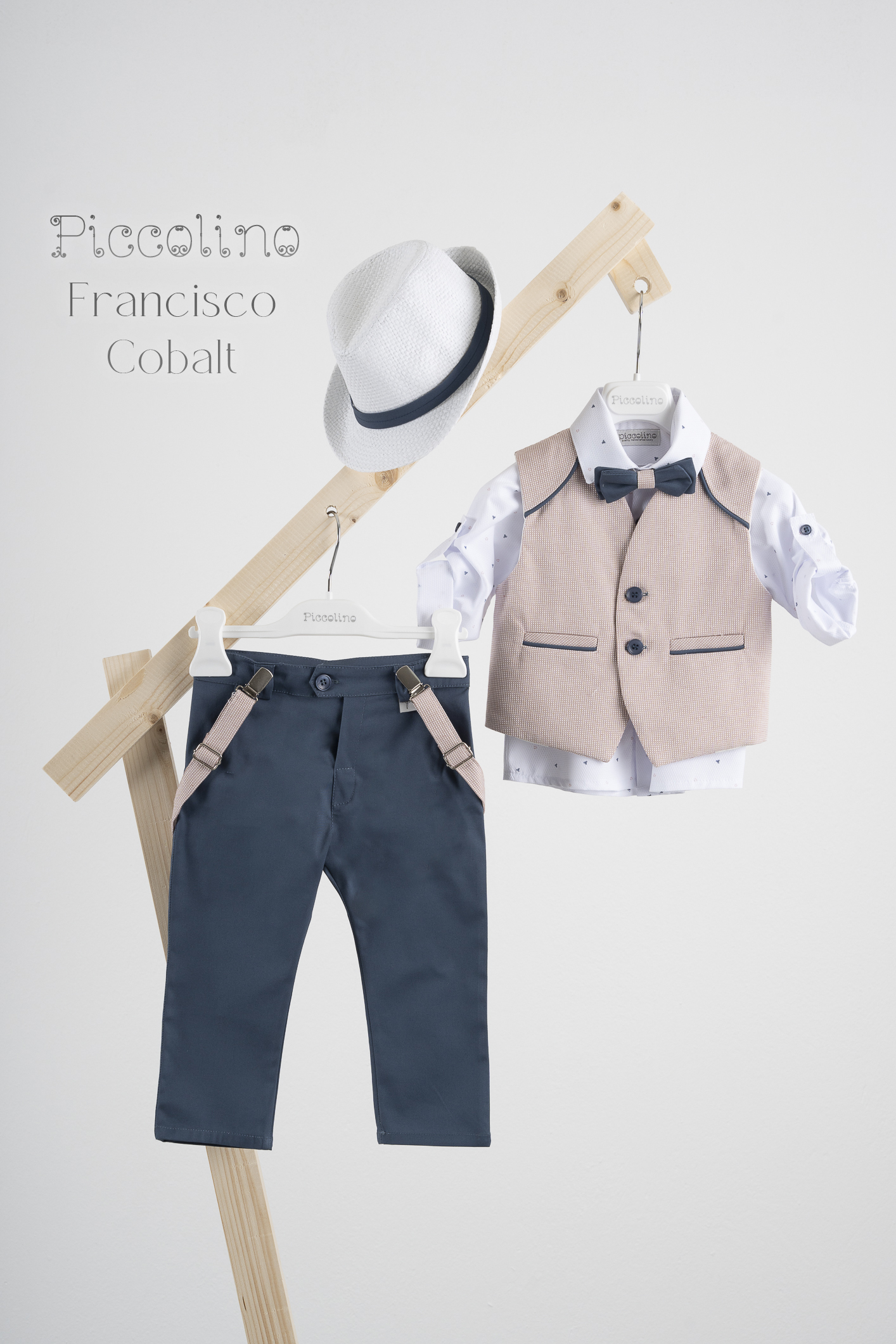 PICCOLINO FRANCISCO COBALT Βαπτιστικό κοστούμι Piccolino Francisco σε χρώμα Cobalt
