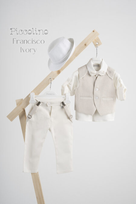 Βαπτιστικό κοστούμι Piccolino Francisco σε χρώμα Ivory