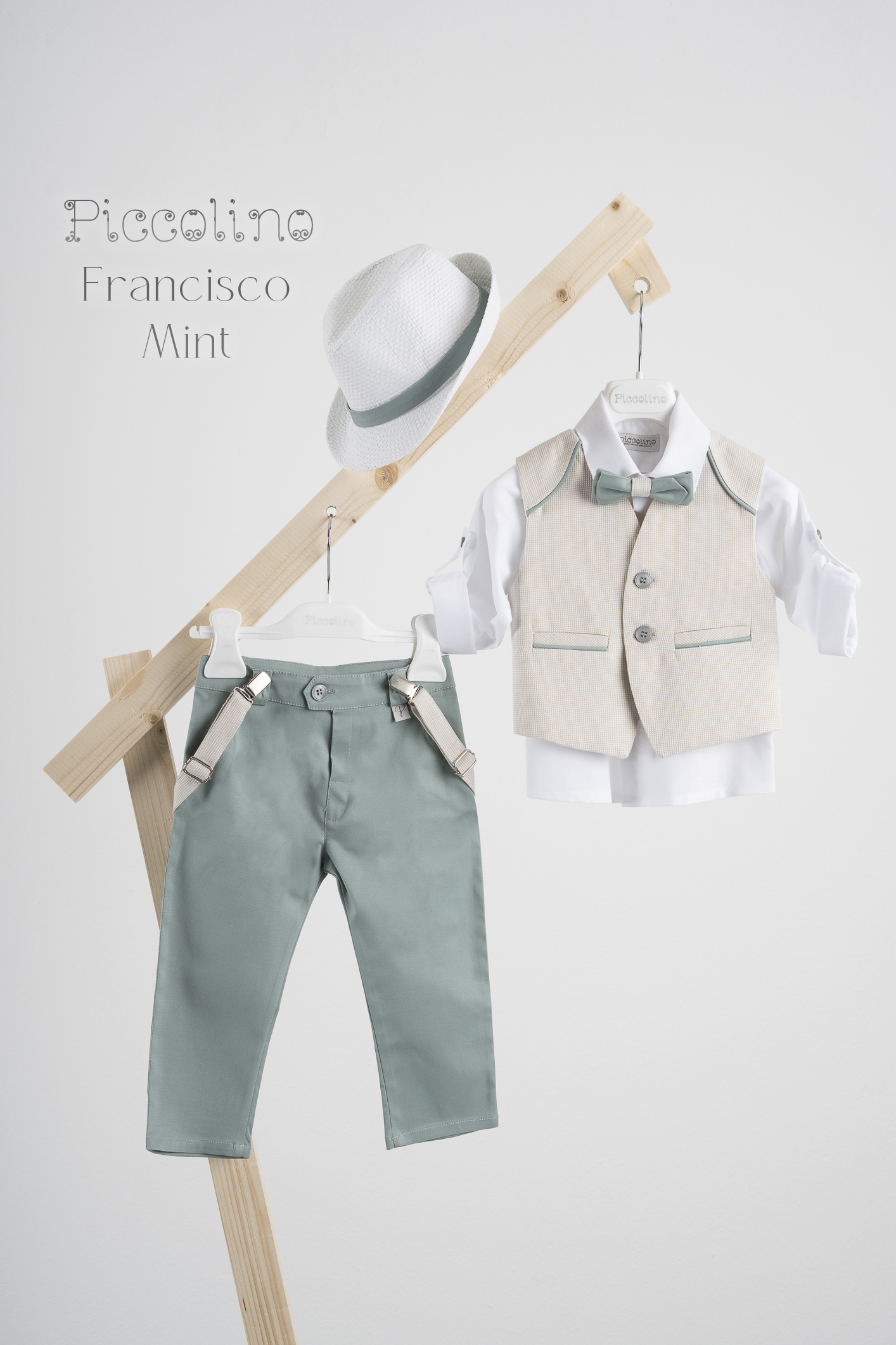PICCOLINO FRANCISCO MINT Βαπτιστικό κοστούμι Piccolino Francisco σε χρώμα Mint