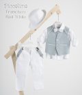 Βαπτιστικό κοστούμι Piccolino Francisco σε χρώμα mint-white