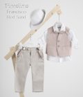 Βαπτιστικό κοστούμι Piccolino Francisco σε χρώμα red-sand