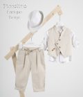 Βαπτιστικό κοστούμι Piccolino Enrique σε χρώμα Beige