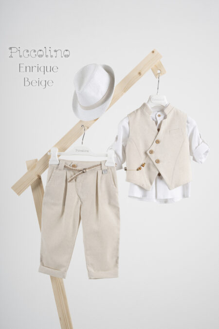 Βαπτιστικό κοστούμι Piccolino Enrique σε χρώμα Beige