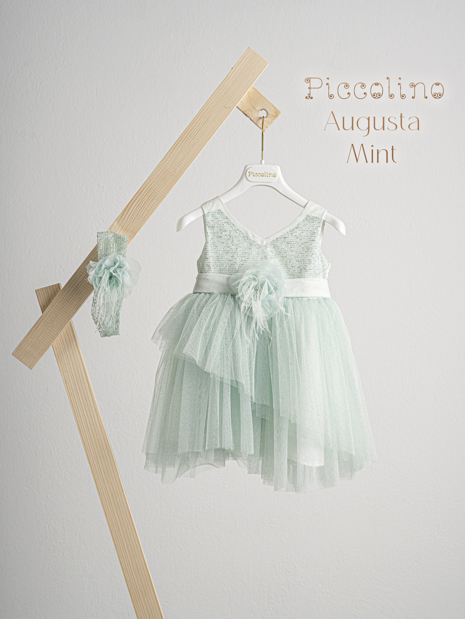 PICCOLINO AUGUSTA MINT Βαπτιστικό φόρεμα Piccolino Augusta Mint