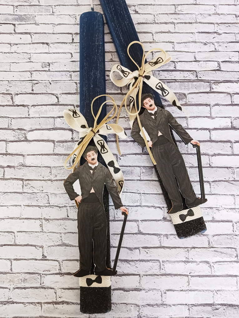 lampa1025-6A Πασχαλινή Λαμπάδα Τσάρλι Τσάπλιν