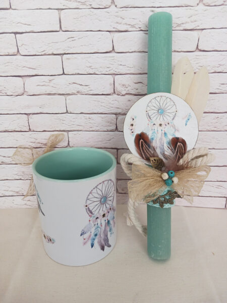 Πασχαλινή Λαμπάδα ονειροπαγίδα με κούπα