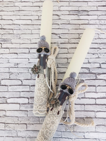 Πασχαλινή Λαμπάδα με καρφίτσα fashion