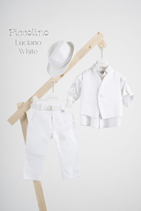Βαπτιστικό κοστούμι Piccolino Luciano σε χρώμα White