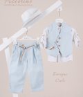 Βαπτιστικό κοστούμι Piccolino Enrique σε χρώμα Ciele