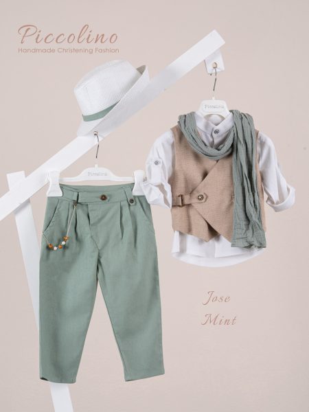 Βαπτιστικό κοστούμι Piccolino Jose σε χρώμα Mint