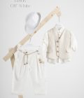 Βαπτιστικό κοστούμι Piccolino Lewis σε χρώμα Off white