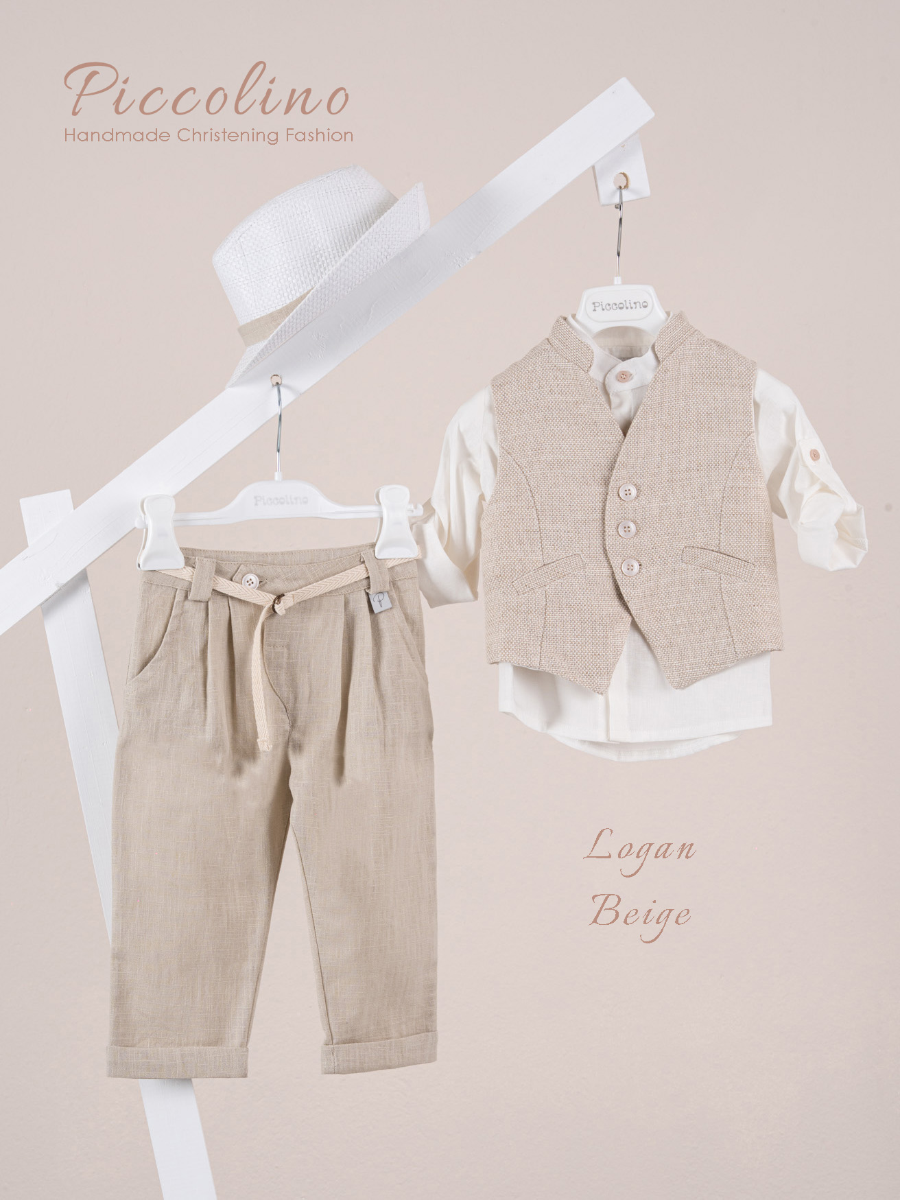 AG26S100-LOGAN-BEIGE-PICCOLINO-2026 Κοστούμι Piccolino Logan σε χρώμα Beige