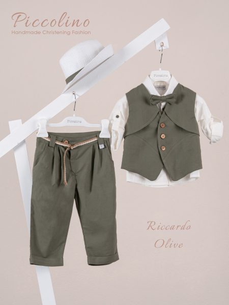 Κοστούμι Piccolino Riccardo σε χρώμα Olive