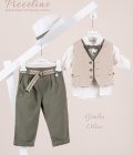 Κοστούμι Piccolino Giulio σε χρώμα Olive