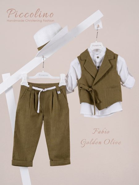 Κοστούμι Piccolino Fabio σε χρώμα Golden Olive