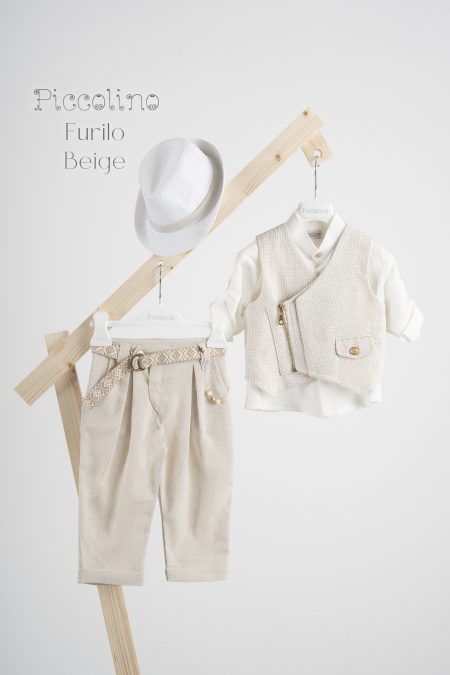 Βαπτιστικό κοστούμι Piccolino Furilo σε χρώμα Beige