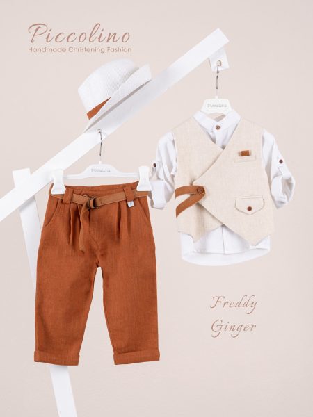 Βαπτιστικό κοστούμι Piccolino Freddy σε χρώμα Ginger