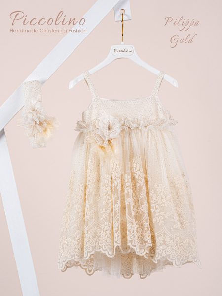 Βαπτιστικό φόρεμα Piccolino Phillipa Gold