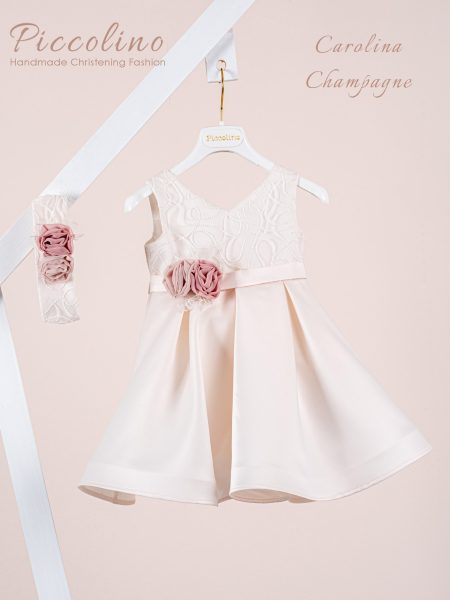 Βαπτιστικό φόρεμα Piccolino Carolina Champagne