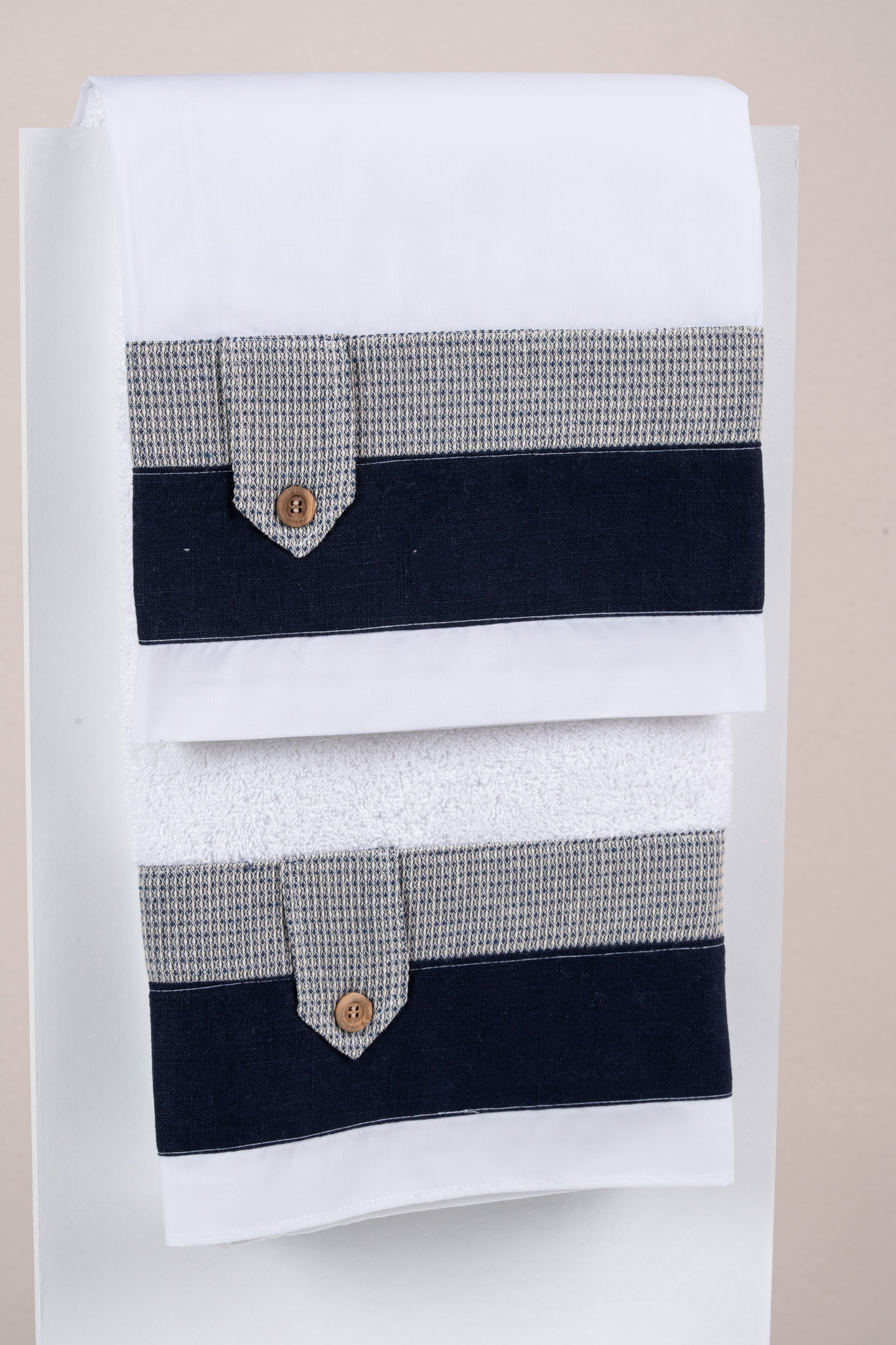 LA-EMLILIO-NAVY Σετ λαδόπανα Piccolino Emilio Navy