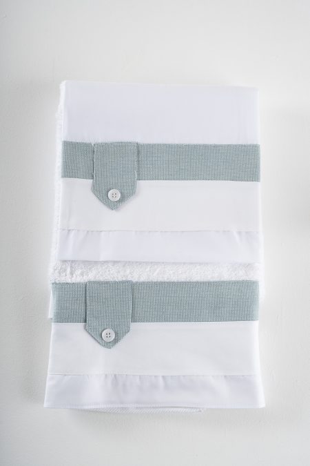 Σετ λαδόπανα Piccolino Francisco Mint White