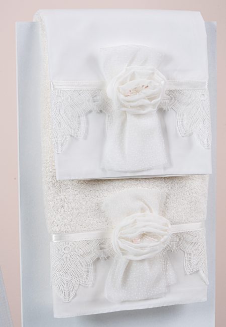 Σετ λαδόπανα Piccolino Marcella Ivory