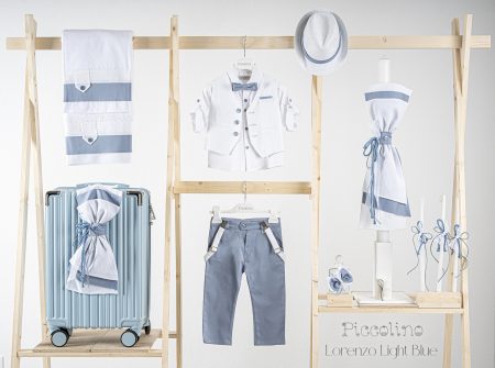 Πακέτο βάπτισης για αγόρι Lorenzo Light blue